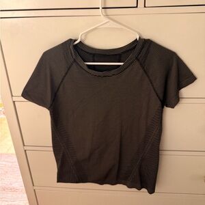 Black and white striped Athleta top